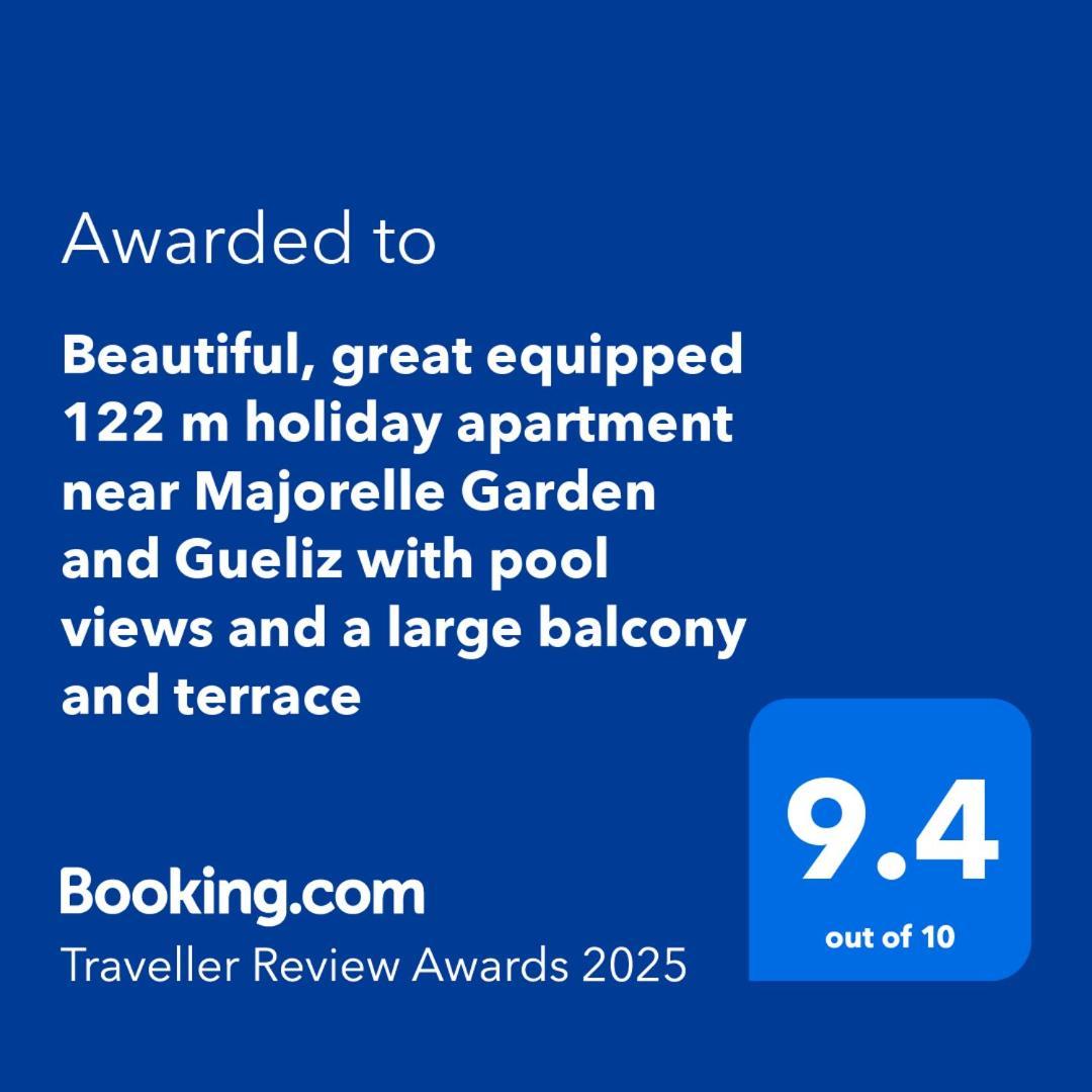 Beautiful, Great Equipped 122 M Holiday Apartment Near Majorelle Garden And Gueliz With Pool Views And A Large Balcony And Terrace Marrakesh Exterior photo
